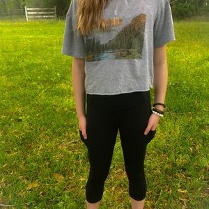 Black Lululemon leggings crop size small